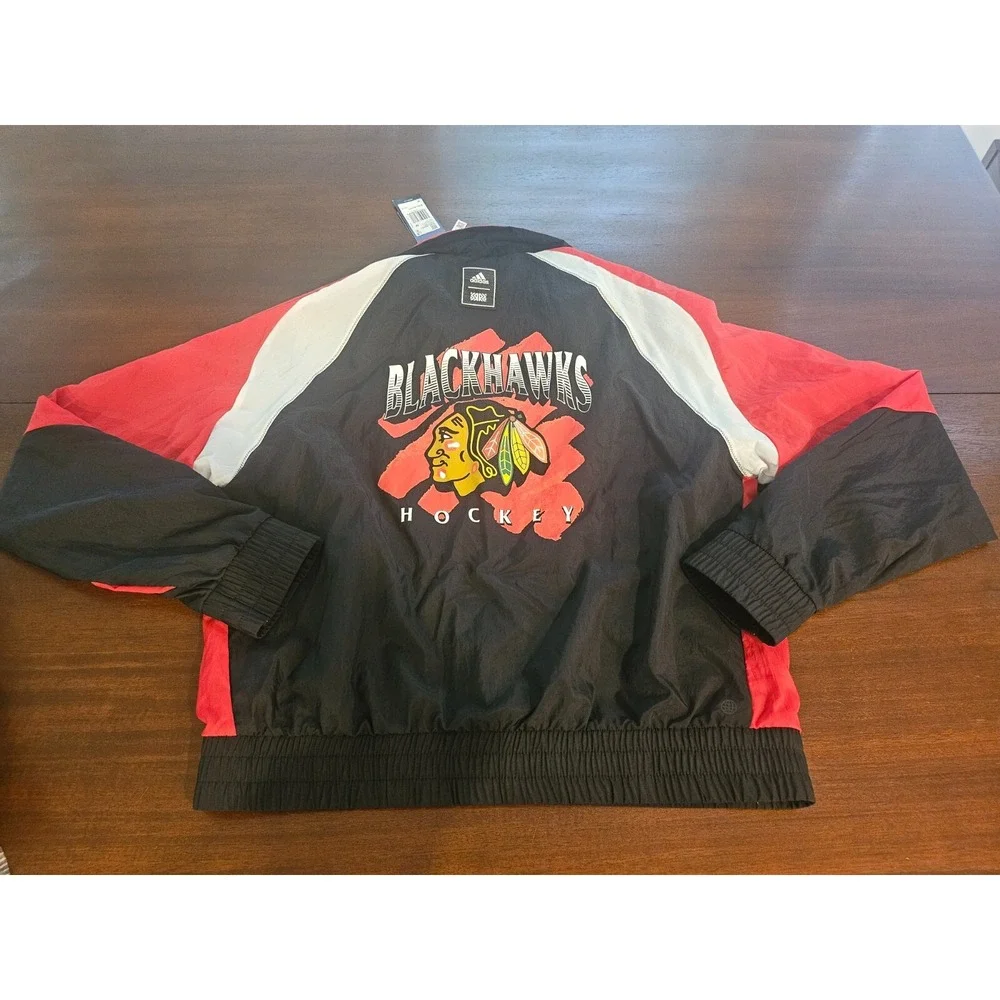 Adidas NHL Chicago BLACKHAWKS REVERSE RETRO JACKET Sz Medium HM3109 Men's Hockey